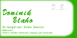 dominik blaho business card